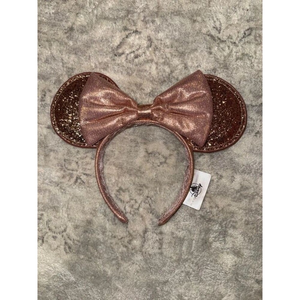 Disney Mickey Ears, rose gold sparkle